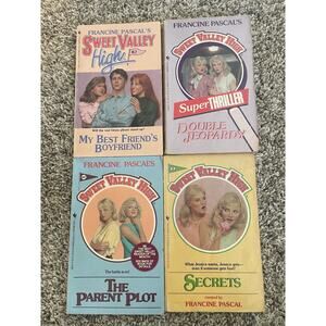 LOT OF 4 vintage SWEET VALLEY HIGH paperbacks Secrets Parent Plot My Best Double